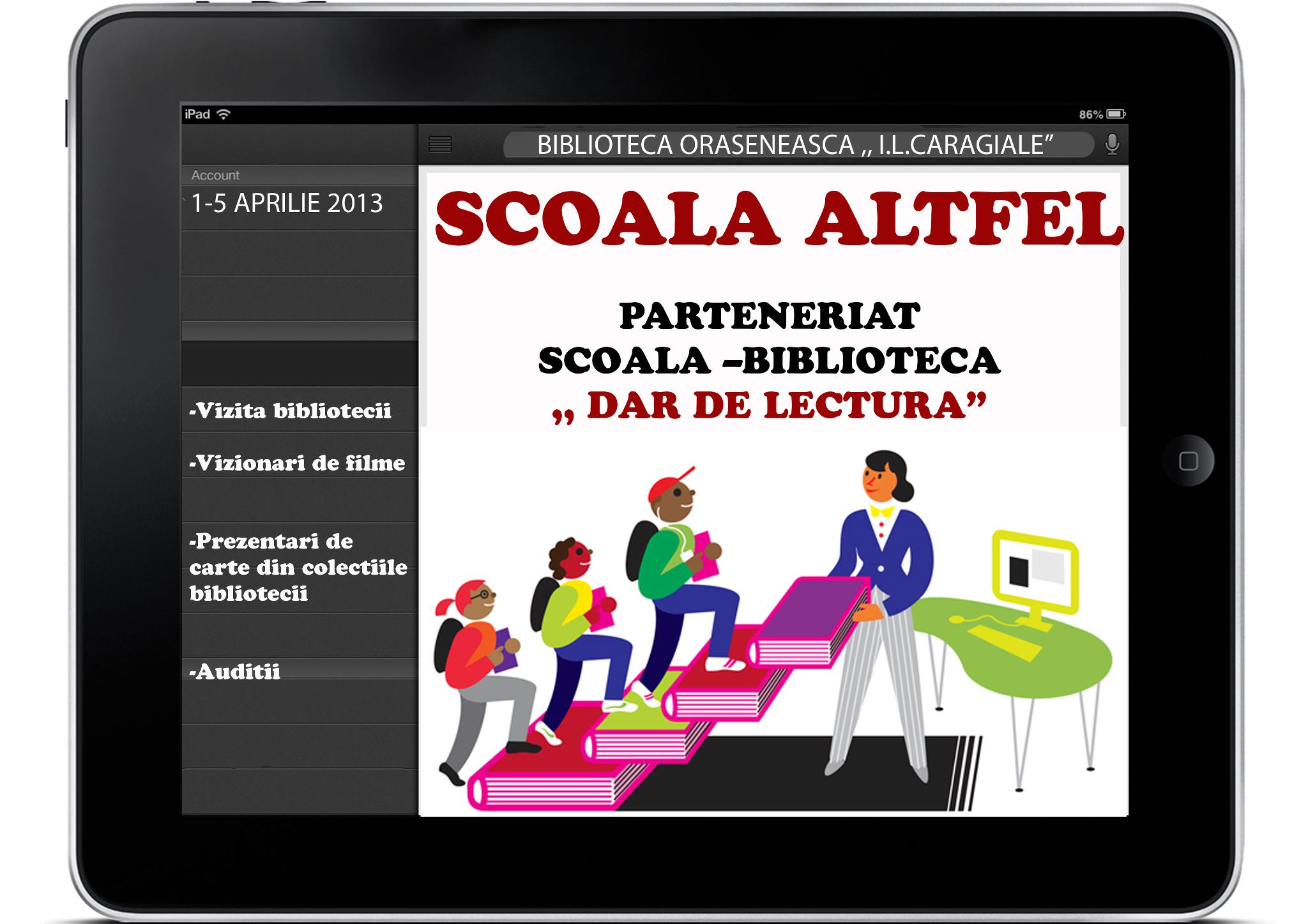 1-5 aprilie - Școala altfel, la bibliotecă